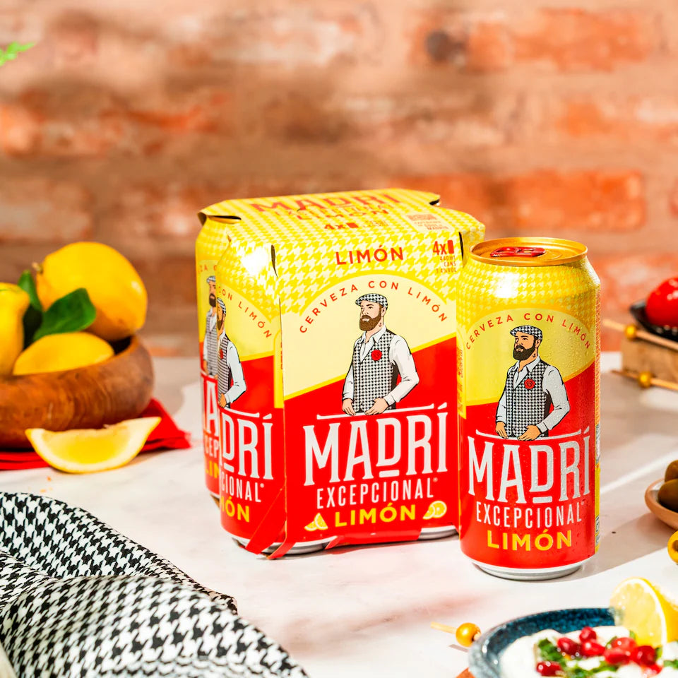 Madri Excepcional Limon Premium Lager Beer Can 24 x 440ml – image 3