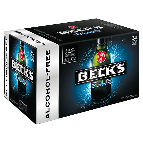 Beck's Blue Alcohol Free Lager Beer Bottles 24 x 275ml