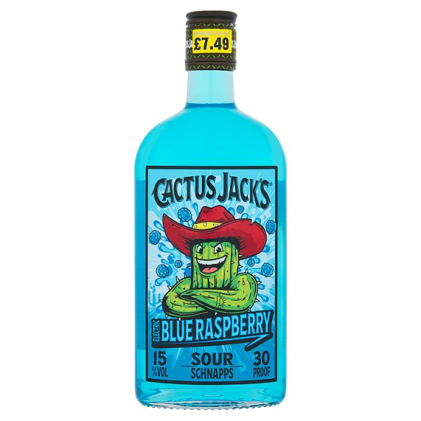 Cactus Jack's Electric Blue Raspberry Sour Schnapps 50cl