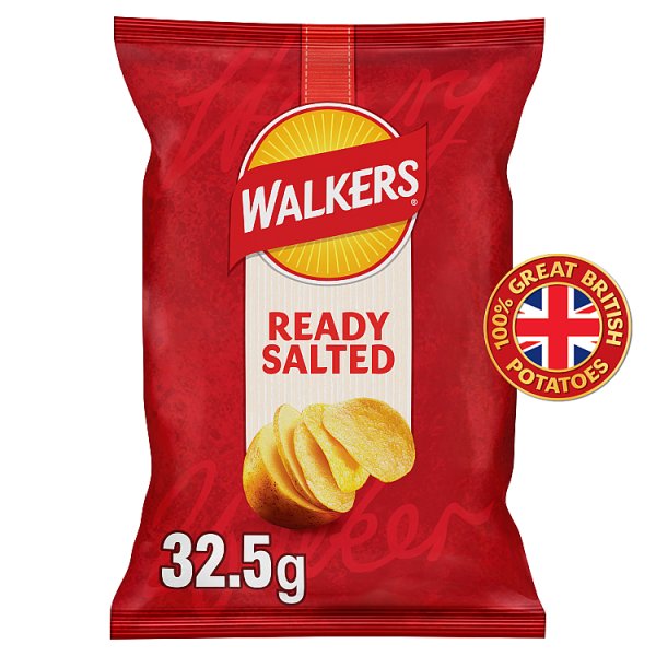 Walkers Ready Salted Crisps 32 x 32.5g