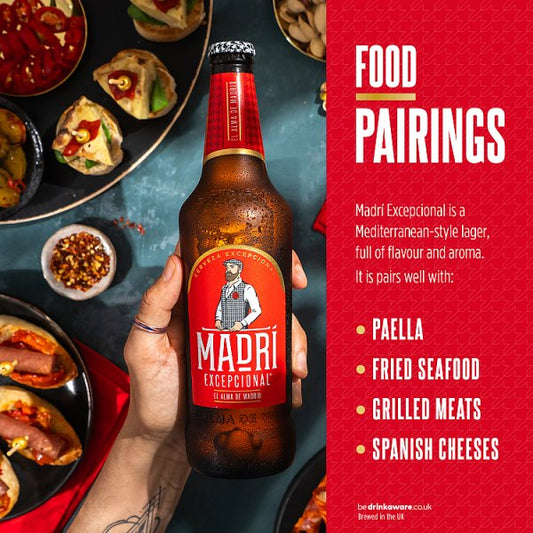 Madri Excepcional Lager 12 x 330ml Bottle – image 2