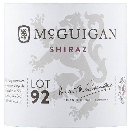 McGuigan Lot 92 Shiraz 6 x 75cl Bottles – image 2