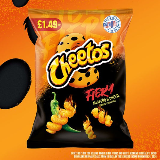 Cheetos Fiery Jalapeno & Cheese Sharing Crisps 12 x 70g – image 2