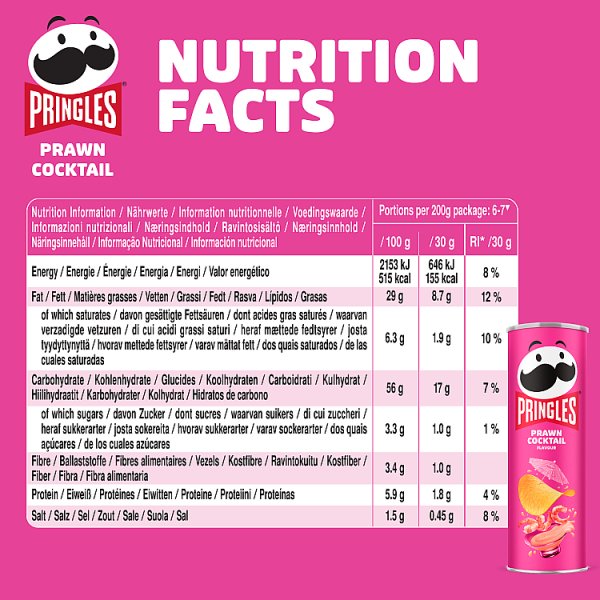 Pringles Prawn Cocktail Sharing Crisps 6 x 165g – image 3