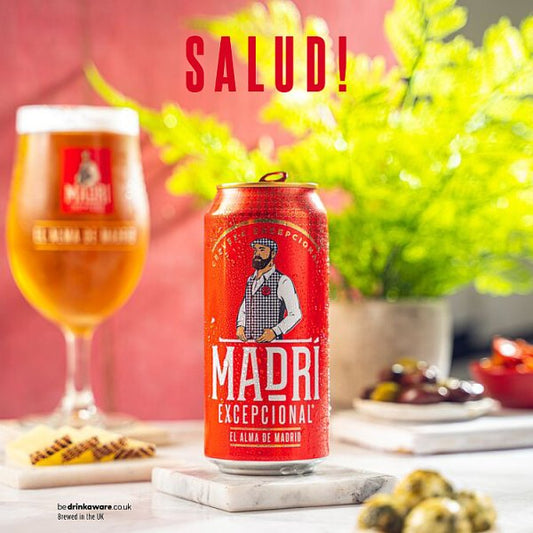 Madri Excepcional Premium Lager Beer Can 24 x 568ml – image 2