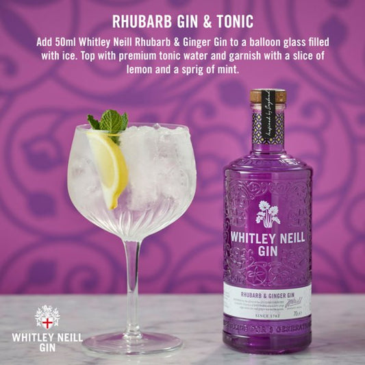 Whitley Neill Rhubarb & Ginger Gin 70cl – image 2