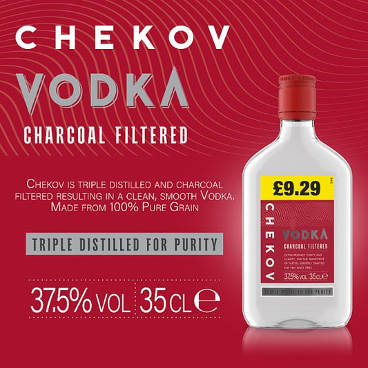 Chekov Charcoal Filtered Vodka 6 x 35cl – image 2