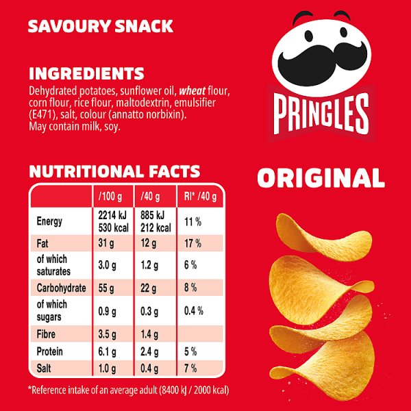 Pringles Original Snacking Crisps 12 x 40g – image 3