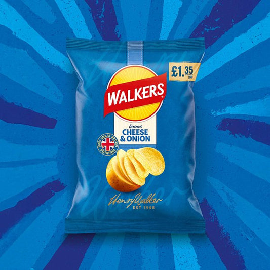 Walkers Cheese & Onion Sharing Crisps 18 x 70g – image 2