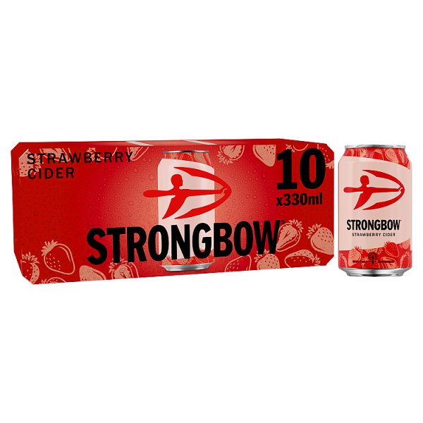 Strongbow Strawberry Cider Cans 10 x 330ml