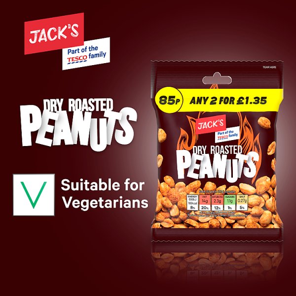 Jack's Dry Roasted Peanuts 24 x 55g – image 2