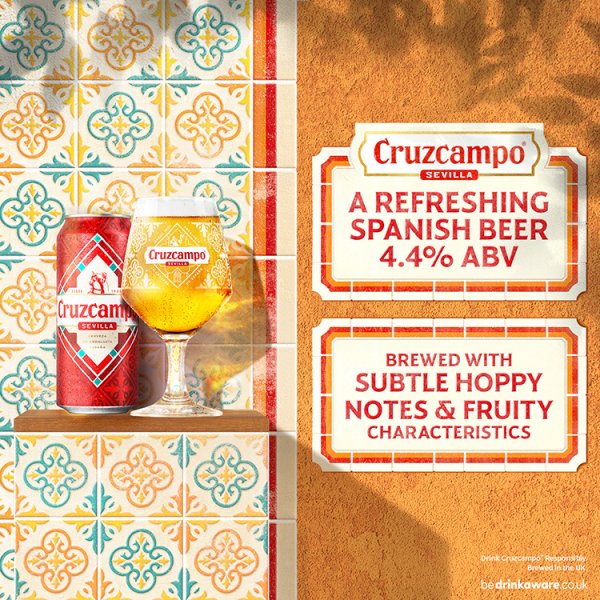 Cruzcampo Sevilla Lager Beer Cans 10 x 440ml – image 4