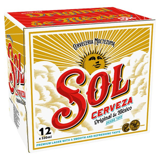 Sol Beer Original Mexican Lager Bottle 12 x 330ml
