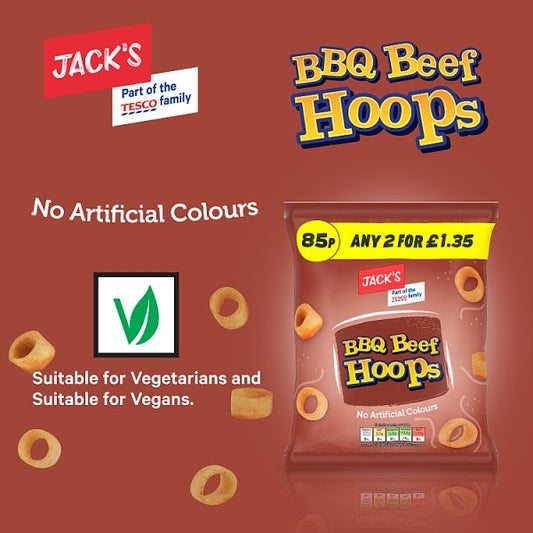 Jack's BBQ Beef Hoops 18 x 60g – image 2