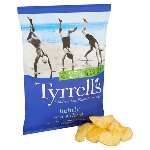 Tyrrells Lightly Sea Salted Sharing Crisps 8 x 150g – image 2