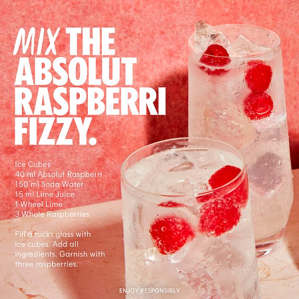 Absolut Raspberri Raspberry Flavoured Vodka 70cl – image 4