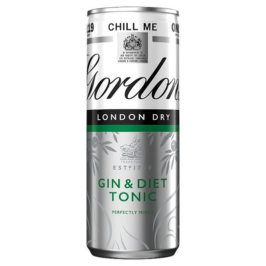 Gordon's Gin & Diet Tonic 12 x 250ml Can