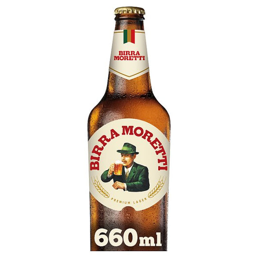 Birra Moretti Premium Lager Beer Bottle 12 x 660ml