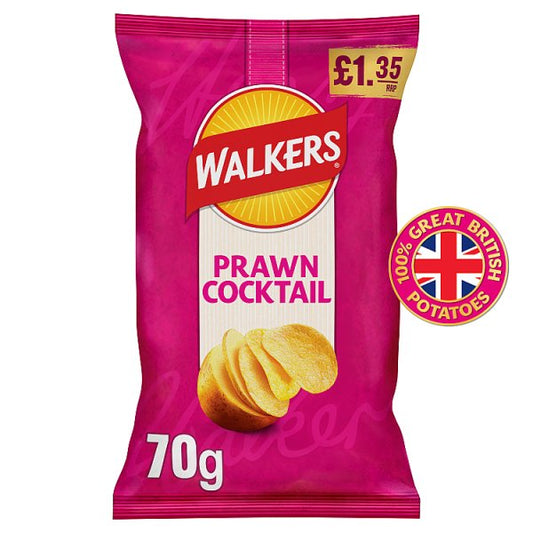 Walkers Prawn Cocktail Sharing Crisps 18 x 70g
