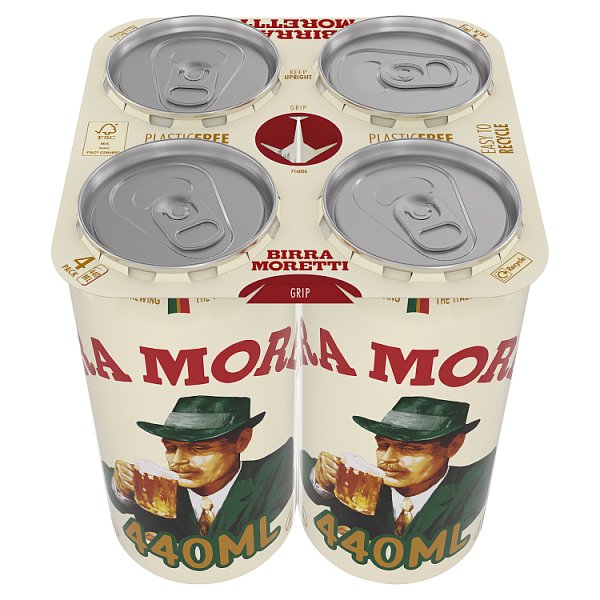 Birra Moretti Premium Lager Beer Can 24 x 440ml