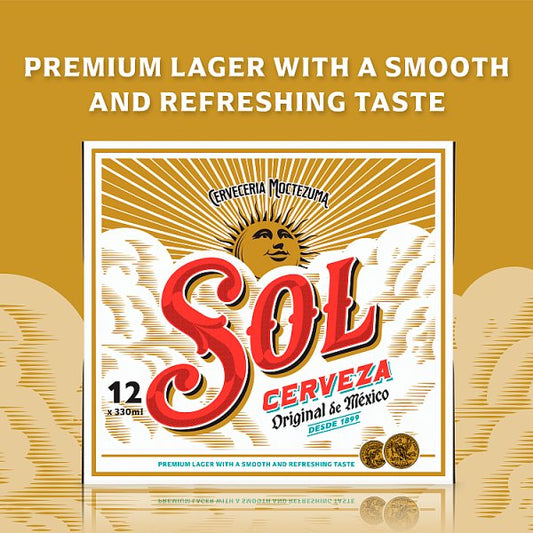 Sol Beer Original Mexican Lager Bottle 12 x 330ml – image 2