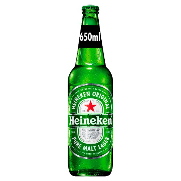 Heineken Original Premium Lager Beer Large Bottle 12 x 650ml