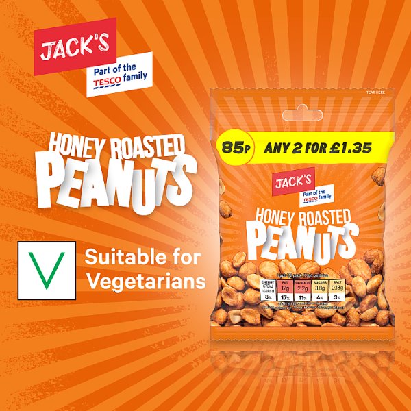 Jack's Honey Roasted Peanuts 24 x 55g – image 2