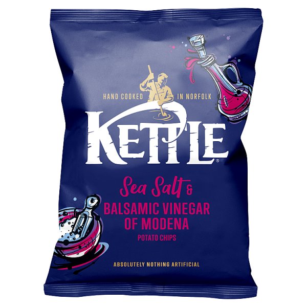 Kettle Sea Salt & Balsamic Vinegar of Modena Potato Chips 18 x 40g