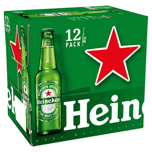 Heineken Original Premium Lager Beer Bottles 12 x 330ml