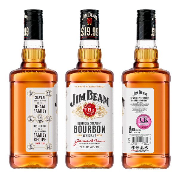 Jim Beam Bourbon Whiskey 70cl – image 2