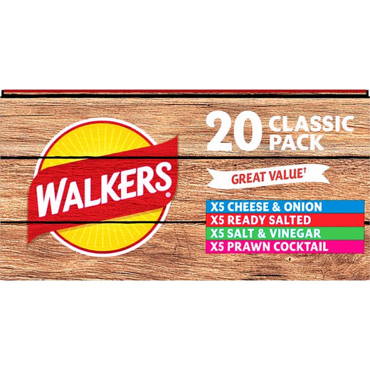 Walkers Classic Variety Multipack Crisps Box 20 x 25g – image 2