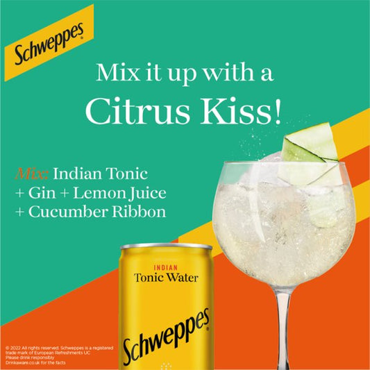 Schweppes Tonic Water 24 x 150ml Cans – image 2