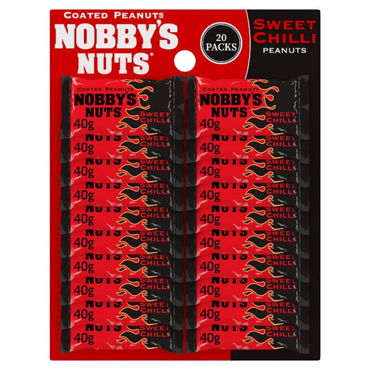 Nobby's Nuts Sweet Chilli Coated Peanuts Pub Card 20 x 40g