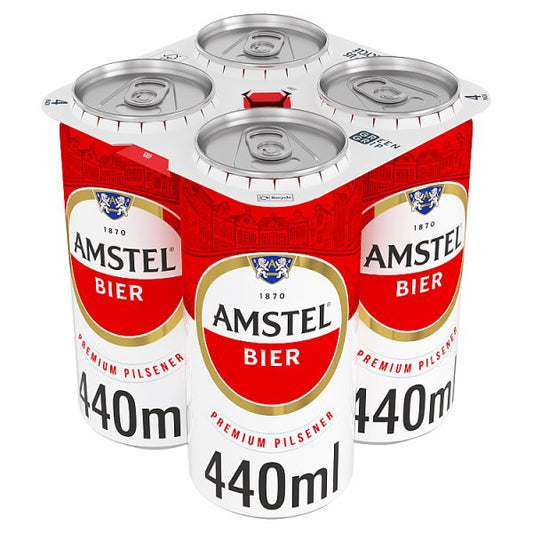 Amstel Beer Premium Bavarian Pilsener Style Lager Multipack Cans 24 x 440ml