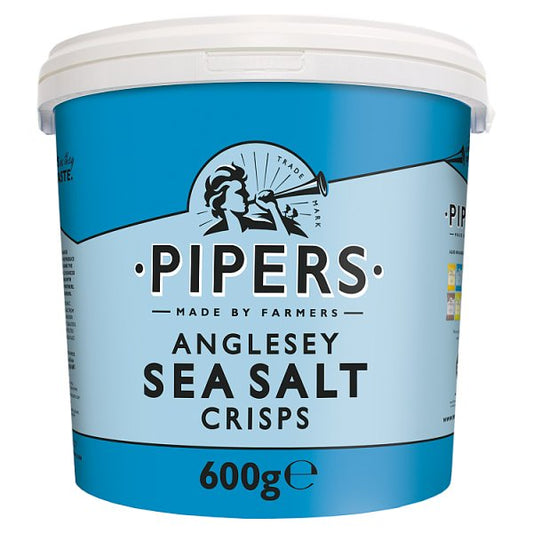 Pipers Anglesey Sea Salt Sharing Crisps Tub 4 x 600g