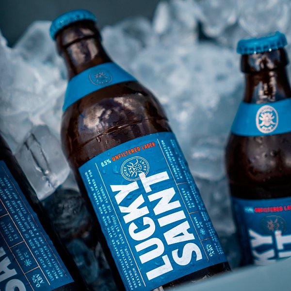 Lucky Saint Unfiltered Alcohol Free Lager 20 x 330ml Bottles – image 3