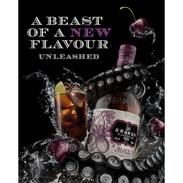 The Kraken Black Spiced Rum Black Cherry & Madagascan Vanilla 70cl – image 3