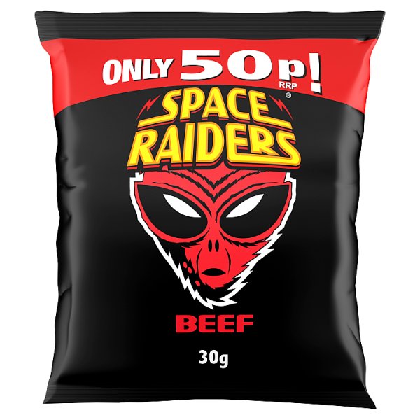 Space Raiders Beef Crisps 36 x 30g