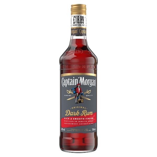 Captain Morgan Dark Rum 70cl Bottle