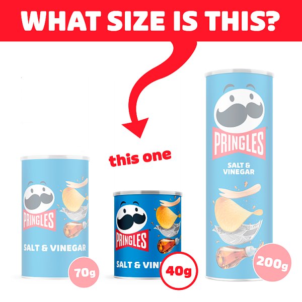 Pringles Salt & Vinegar Snacking Crisps 12 x 40g – image 2
