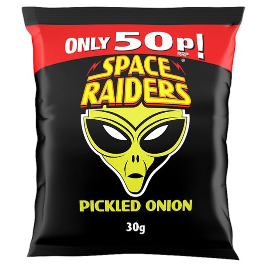 Space Raiders Pickled Onion Crisps 36 x 30g