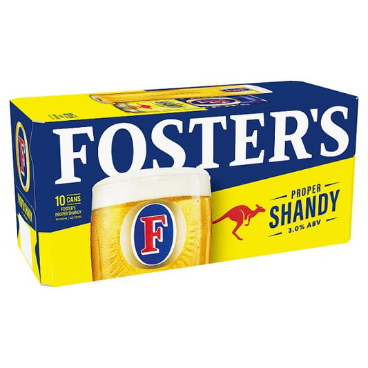 Fosters Proper Lager Shandy Beer Multipack Cans 20 x 440ml