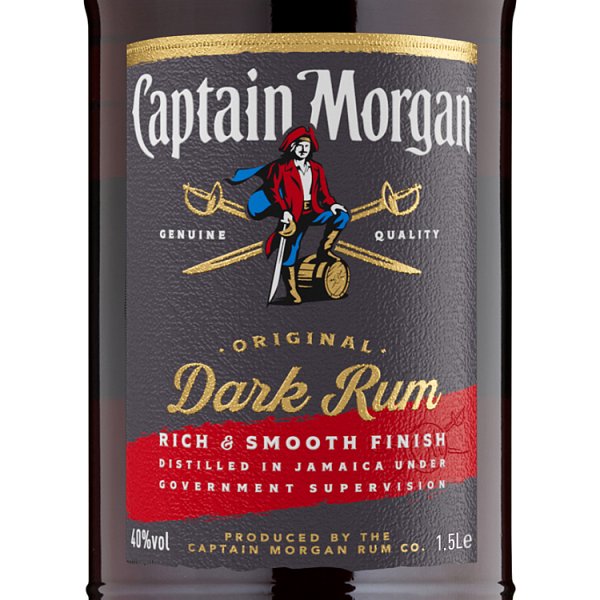 Captain Morgan Dark Rum 1.5L – image 2