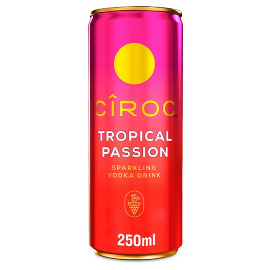 Ciroc Tropical Passion Sparkling Vodka Drink 12 x 250ml Cans