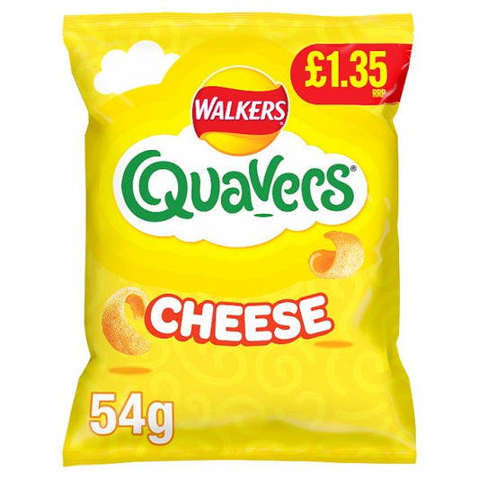 Walkers Quavers Cheese Snacks Crisps 18 x 54g