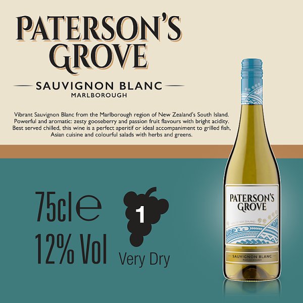 Paterson's Grove Sauvignon Blanc Marlborough 6 x 75cl – image 2