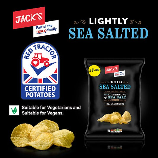 Jack's Lightly Sea Salted Hand Cooked Crisps 16 x 120g – image 2