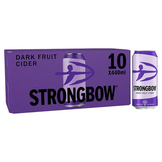 Strongbow Dark Fruit Cider Can 10 x 440ml
