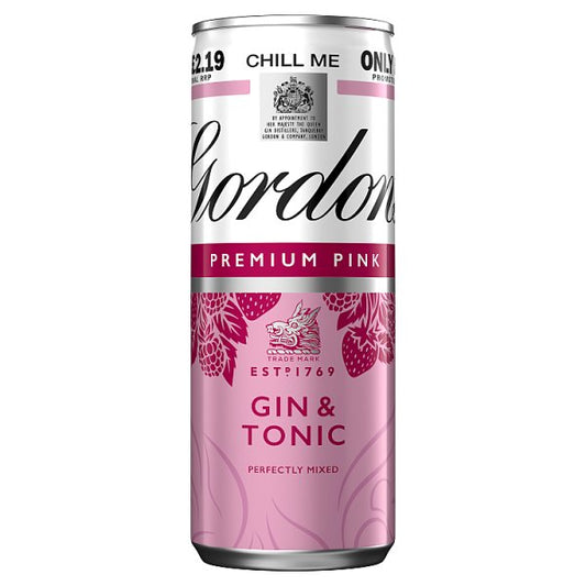 Gordon's Premium Pink Gin & Tonic 12 x 250ml
