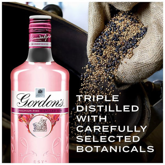 Gordon's Premium Pink Gin Based Flavoured Spirit Drink Vol 70cl Bottle – image 2